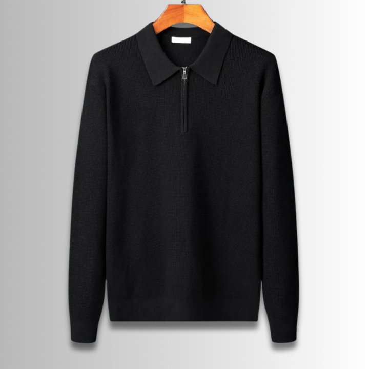 Sergio™ | Exclusieve Gebreide Longsleeve Polo