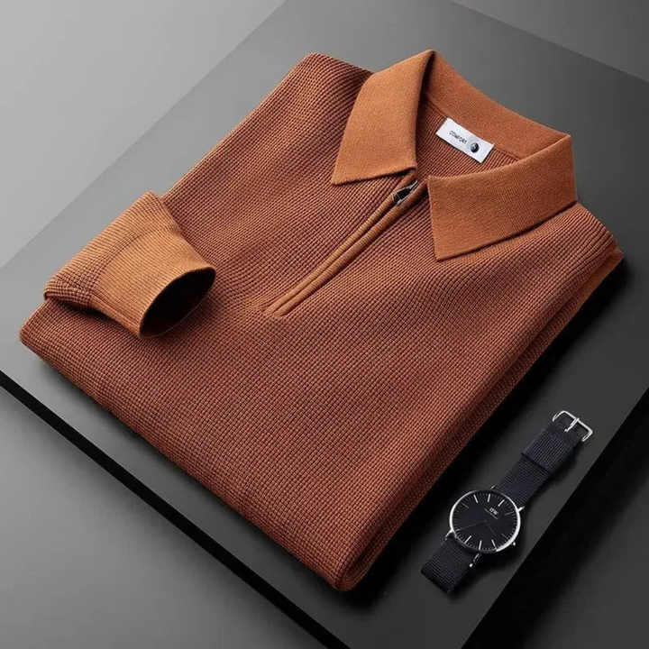 Sergio™ | Exclusieve Gebreide Longsleeve Polo