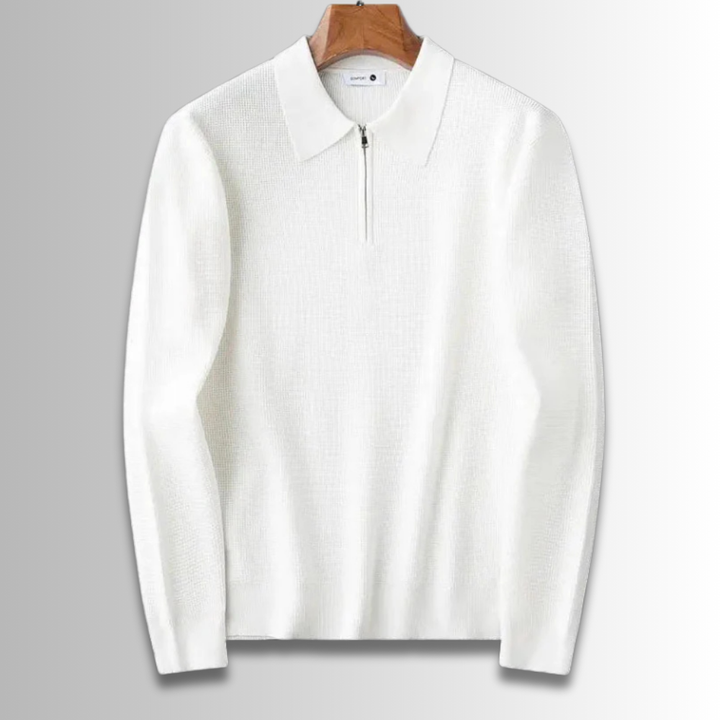 Sergio™ | Exclusieve Gebreide Longsleeve Polo