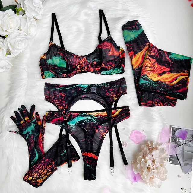 Serena™ | 5-Delige Tie Dye Lingerie Set