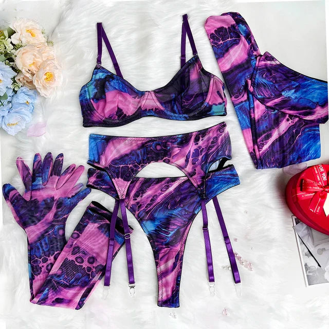 Serena™ | 5-Delige Tie Dye Lingerie Set