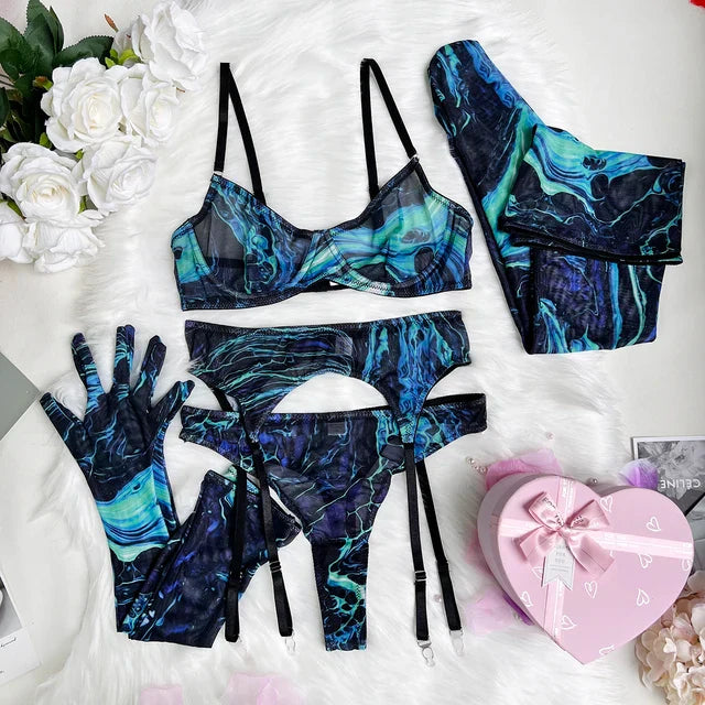 Serena™ | 5-Delige Tie Dye Lingerie Set