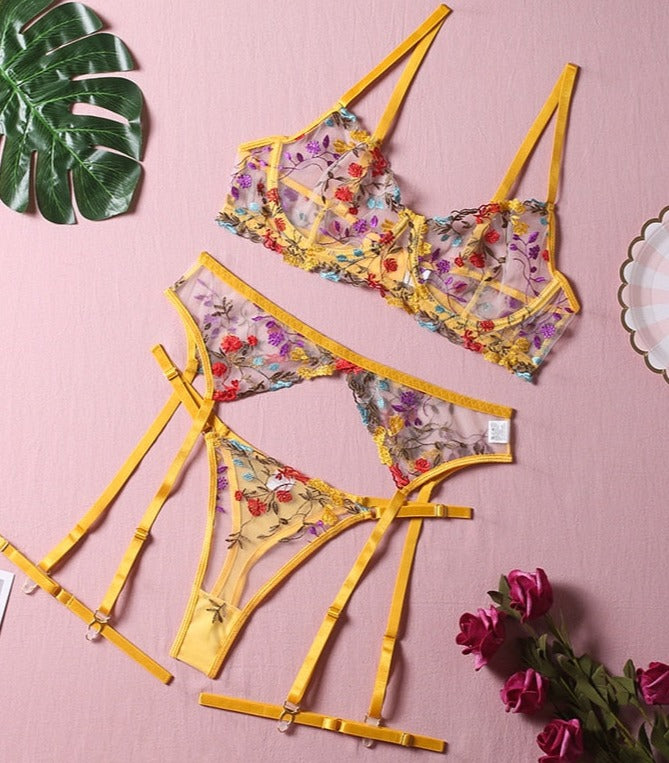 Daisy™ | 3-delige Franse lingerie set